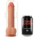 CYBER SILICOCK - STRAP-ON FREEMAN FLÜSSIGE SILIKON MIT 3 RINGEN GRATIS 20 CM -O- 3.8 CM - Vanelion Paradise