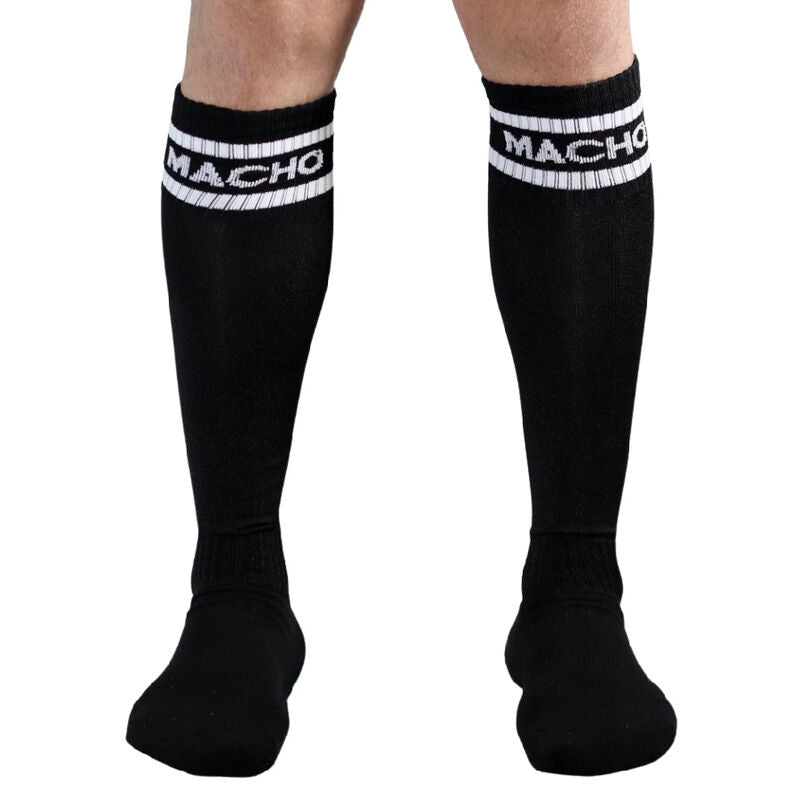 MACHO - LANGE SOCKEN EINHEITSGRÖSSE SCHWARZ