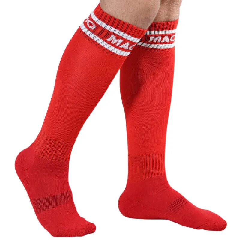 MACHO - LANGE SOCKEN EINHEITSGRÖSSE SCHWARZ - Vanelion Paradise