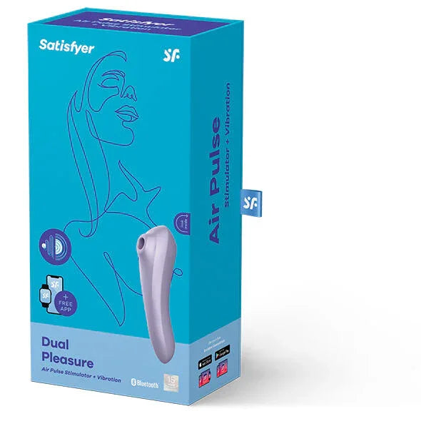 SATISFYER - DUAL PLEASURE AIR PULSE VIBRATOR MAUVE - Vanelion Paradise
