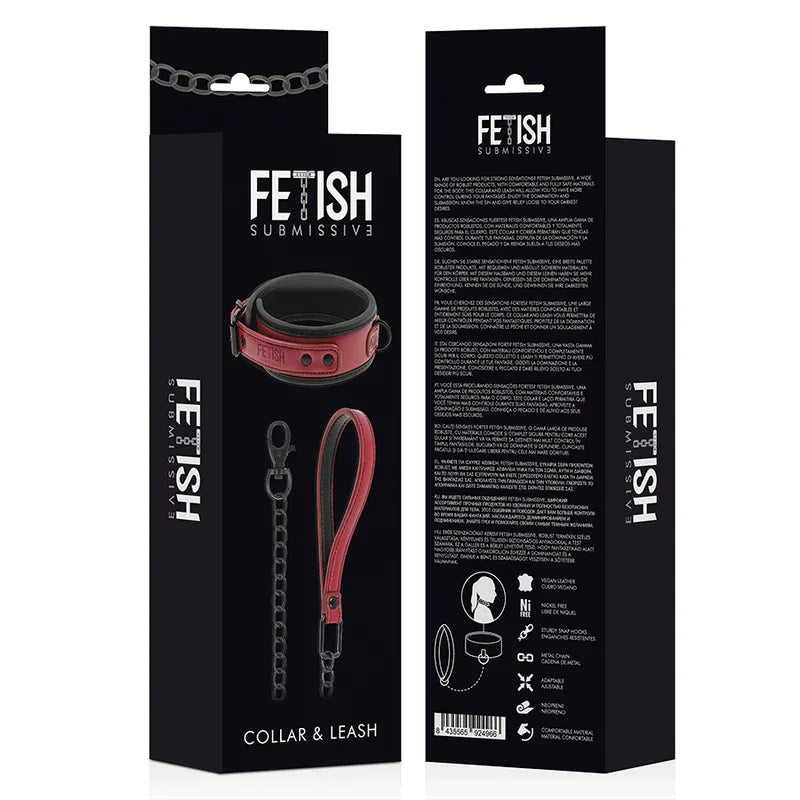 FETISH SUBMISSIVE DARK ROOM - KETTENHALSKETTE MIT NEOPRENFUTTER - Vanelion Paradise