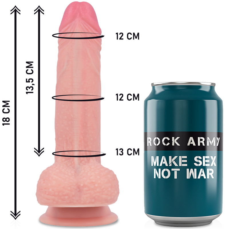 ROCKARMY - HARNESS + FLÜSSIGSILIKON PREMIUM MUSTANG REALISTISCH 18 CM -O- 4.14 CM