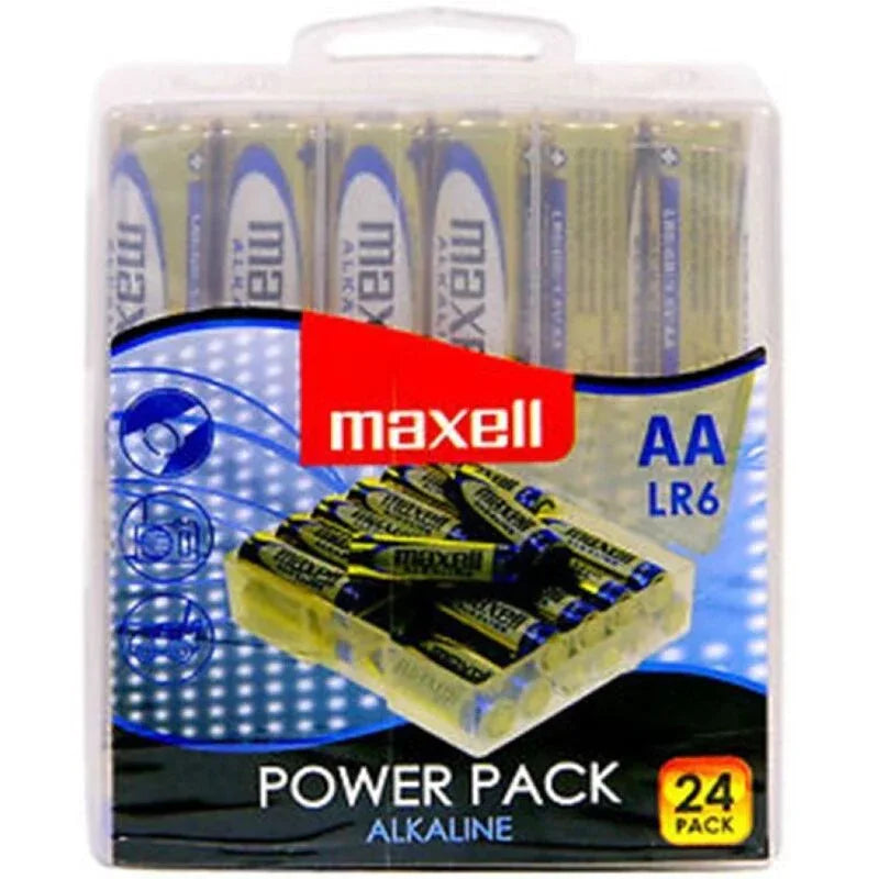 MAXELL - ALKALINE BATTERIE AA LR6 PACK * 24 BATTERIEN - Vanelion Paradise