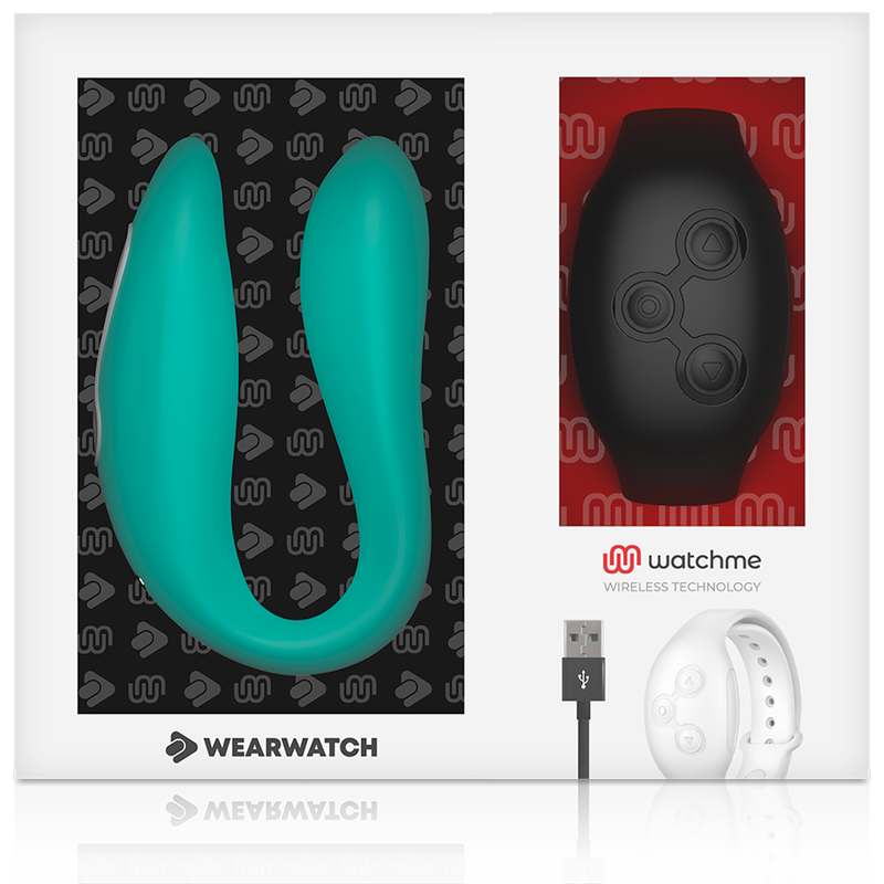 WEARWATCH - DUAL-TECHNOLOGIE VIBRATOR WATCHME AQUAMARINE / JET