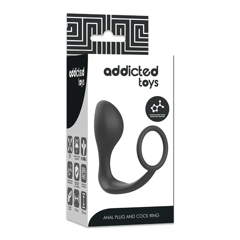 ADDICTED TOYS - ANALPLUG MIT SCHWARZEM SILIKONRING - Vanelion Paradise