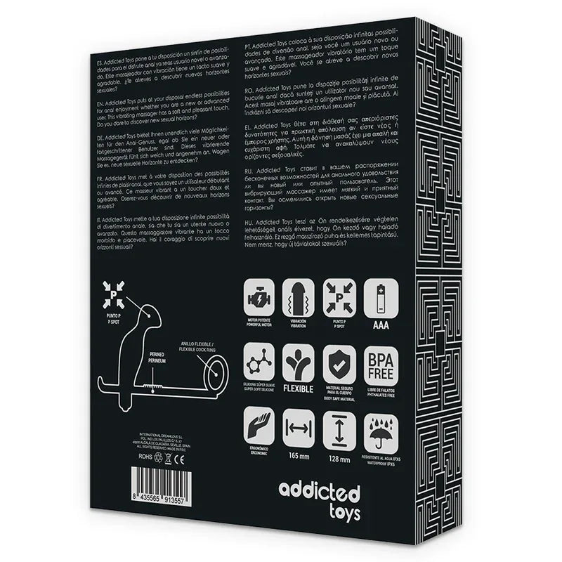 ADDICTED TOYS - ANALPLUG MIT SCHWARZEM SILIKONRING 12 CM - Vanelion Paradise