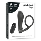 ADDICTED TOYS - PENISRING MIT FERNBEDIENUNG ANALPLUG SCHWARZ WIEDERAUFLADBAR - Vanelion Paradise