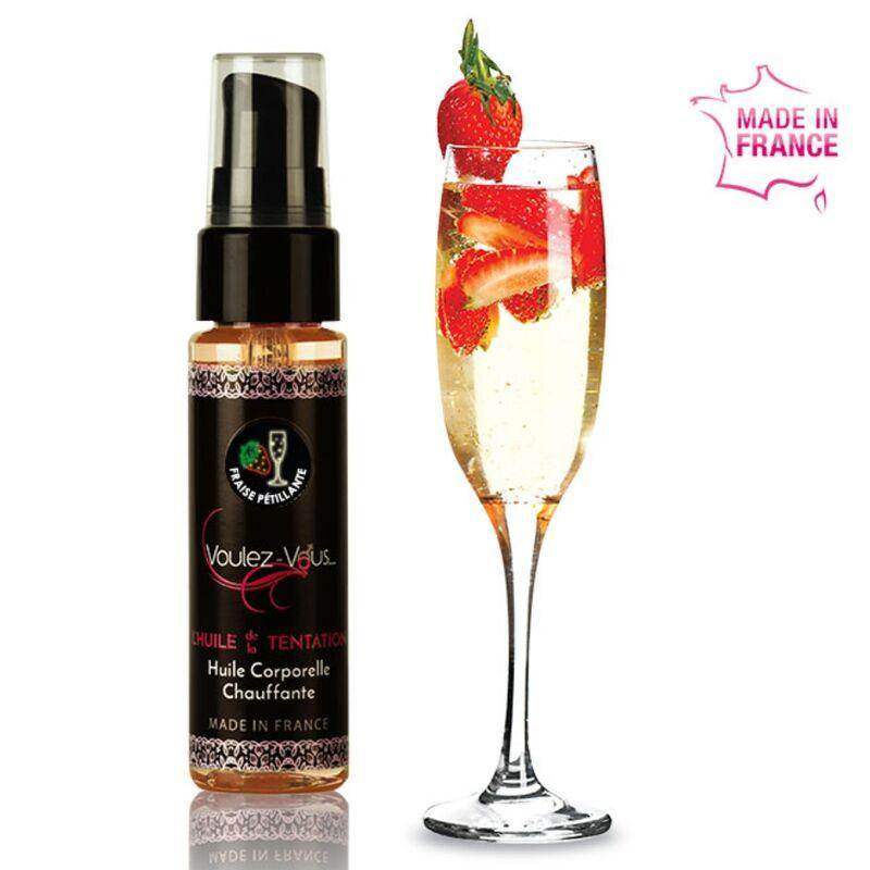VOULEZ-VOUS - WÄRMENDES KÖRPERÖL - CAVA MIT ERDBEEREN 35 ML - Vanelion Paradise